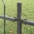 vidaXL Gartenzaun 9 Stk. Grau 15,3 x 1,2 m Pulverbeschichteter Stahl (3334176)