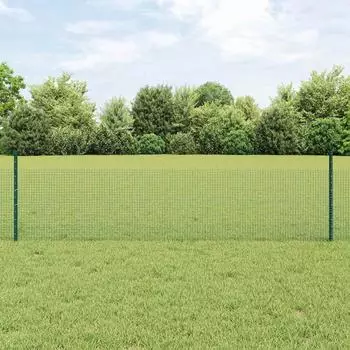 vidaXL Schwei&szlig;drahtzaun mit Pfosten 100 x 0,5 m (3336533)