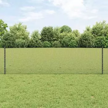 vidaXL Schwei&szlig;drahtzaun mit Pfosten 100 x 0,6 m (3336654)