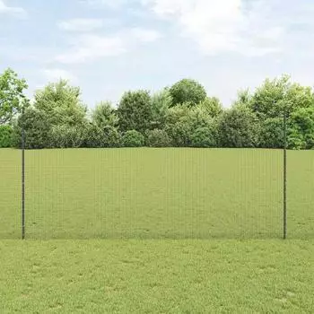 vidaXL Schwei&szlig;drahtzaun mit Pfosten 25 x 1,5 m (3336611)