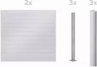 Alberts Dichtzaun "Palitio, Profilh&ouml;he 150 mm" Aluminium, verschiedene Dekore und