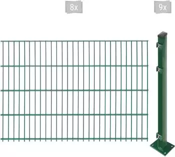 Arvotec EASY 83 16 m x 83 cm Set (8 Zaunelemente + 9 Pfosten) dunkelgr&uuml;n (54966767)