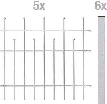 GAH-Alberts Madrid Metall-Zaun-Grundset 10m x 99cm