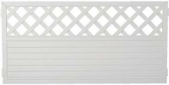 woodstore Juist Vorgartenzaun weiß mit Gitter BxH: 180 x 90 cm
