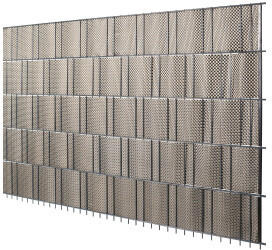 Floraworld PVC-Sichtschutzstreifen Rattanoptik 19 x 210 cm 5 Stk. goldbraun