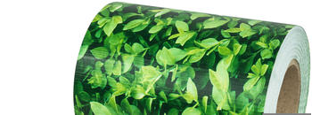 TecTake PVC Sichtschutzfolie 19 cm x 70 m grünes Laub
