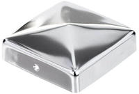 Alberts - Pfostenkappe 70x70mm Eckig Flache Form Edelstahl Matt