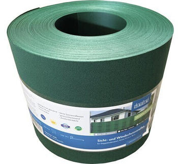 Hadra Sichtschutzstreifen mit Lederpr&auml;gung 19 cm x 50 m gr&uuml;n