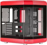 Mars Gaming MC-3T RGB Mid Tower ATX Case with Glass Panels (Red)