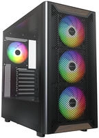 Montech XR Wood PC-Geh&auml;use, Midi-Tower, ATX, ARGB, Tempered Glass - schwarz (XR WOOD