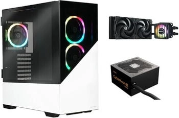 Enermax K8 wei&szlig; schwarz + Cyberbron III 750W + LIQMAXFLO SR 240