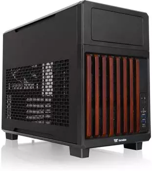 Thermaltake TR200 WS Tower-Gehäuse MicroATX/Mini-ITX, schwarz (CA-11L-00S1NN-WS)