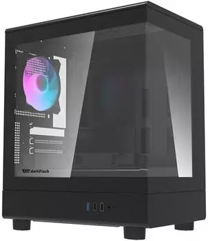 darkFlash DB330M PC-Geh&auml;use Micro ATX, schwarz, 3 L&uuml;fter (DB330M Black +3F)