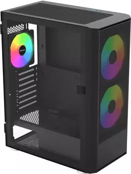 Montech X2 Plus Midi-Tower PC-Gehäuse, schwarz, Tempered Glass (X2 Plus (B))