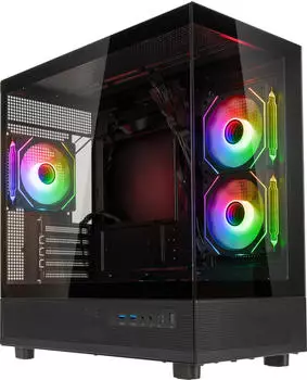 Kolink SmartAssembly ARGB Glass Micro-ATX Midi-Tower, Tempered Glass, 650W Bronze (GSI M-ATX G650B)