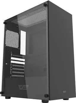 darkFlash DK100 Midi Tower PC-Geh&auml;use ATX/mATX/ITX, schwarz (DK100 black)