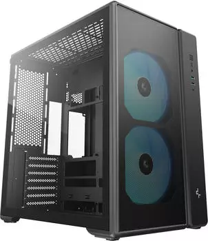DeepCool CG590 MESH 2F Midi-Tower, schwarz, Tempered Glass (R-CG590MESH-BKANA2-G)