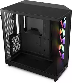 NZXT H6 Flow RGB Mid-Tower Gehäuse, Tempered Glass, USB-C, schwarz