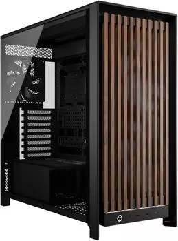 Corsair FRAME 5000D WOOD RS Midi-Tower PC-Geh&auml;use, schwarz/Walnuss, Tempered Glass (CC-9011353-WW)