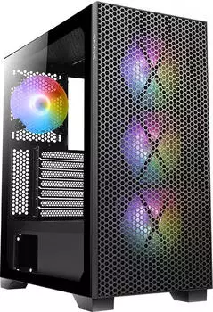 AZZA HIVE M Midi Tower ATX/EATX/mATX/Mini-ITX schwarz, Tempered Glass, ARGB (CSAZ-450M)