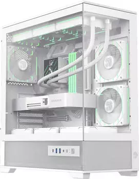 GameMax Vista 2 ATX Mid-Tower PC-Gehäuse, weiß, 3x ARGB (VISTA 2 AW)