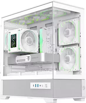 GameMax Vista 2 MW Mini-Tower mATX/Mini-ITX ARGB, weiß (9101-0600R0017)
