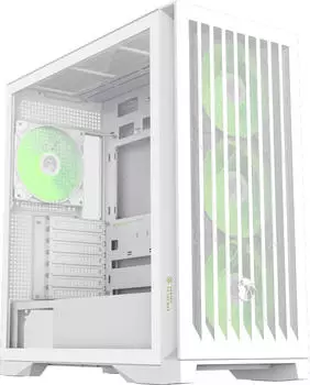 GameMax Leader 2 WH Full-Tower-Gehäuse, ATX/E-ATX, weiß, Tempered Glass (9101-0900R0002)