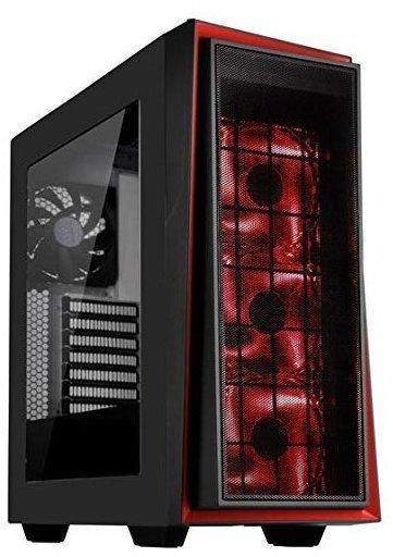 SilverStone SST-RL06BR-PRO Window schwarz rot LED Lüfter