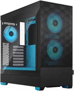 Fractal Design Pop Air RGB Cyan Core TG Clear Tint