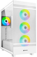 SHARKOON Rebel C50 RGB White, wei&szlig;, Glasfenster