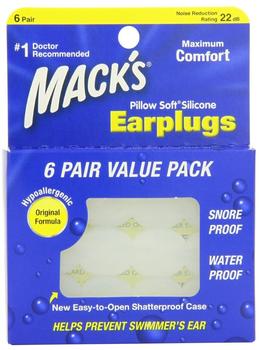 Macks Silicone Ear Plugs - White
