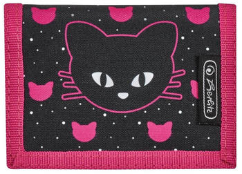 Herlitz Kinder-Geldb&ouml;rse Katze Schwarz/Rosa