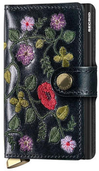 Secrid Miniwallet premium stitch floral black