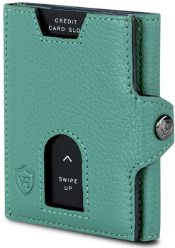 Von Heesen Slim Wallet RFID mit Mini-M&uuml;nzfach & Druckknopf silver pine
