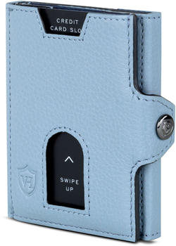 Von Heesen Slim Wallet RFID mit Mini-M&uuml;nzfach & Druckknopf light blue
