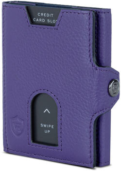 Von Heesen Slim Wallet RFID mit Mini-M&uuml;nzfach & Druckknopf violet