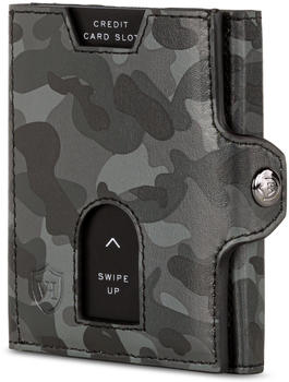 Von Heesen Slim Wallet RFID mit Mini-M&uuml;nzfach & Druckknopf camouflage grey