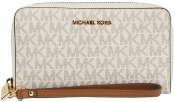 Michael Kors Große längliche Brieftasche mit Logo vanille