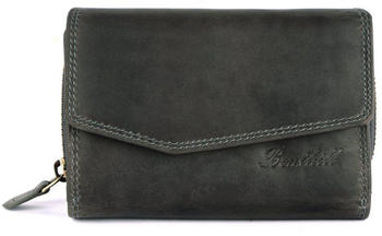 Benthill Ladies Vintage Leather Wallet RFID 14 cm olive/grey