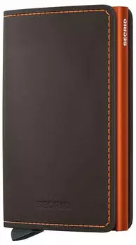 Secrid Slimwallet matte truffle/orange