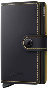 Secrid Miniwallet matte black/ochre Secrid Miniwallet matte black/ochre