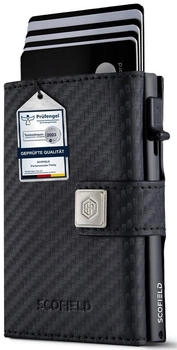 Scofield Trinity Slim Wallet with Mini Coin Pocket carbon/matte black
