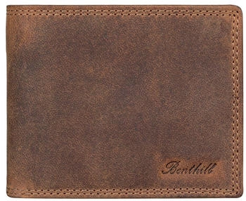 Benthill Mens Wallet 12 x 10 x 1,5 cm brown/tan