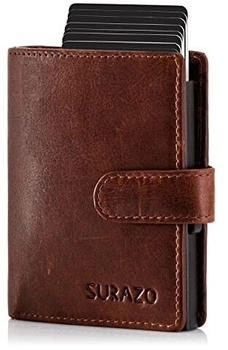 SURAZO Mini-Geldb&ouml;rse mit M&uuml;nzfach RFID camel