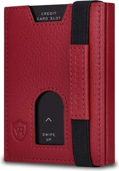 Von Heesen Slim Wallet RFID ohne M&uuml;nzfach/6 Kreditkartenf&auml;cher red
