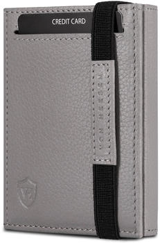 Von Heesen Slim Wallet RFID ohne M&uuml;nzfach/9 Kreditkartenf&auml;cher grey