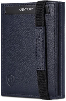 Von Heesen Slim Wallet RFID ohne M&uuml;nzfach/9 Kreditkartenf&auml;cher blue
