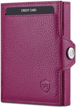 Von Heesen Slim Wallet RFID mit XL M&uuml;nzfach & Druckknopf pink