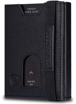 Von Heesen Slim Wallet RFID ohne M&uuml;nzfach/6 Kreditkartenf&auml;cher saffiano black