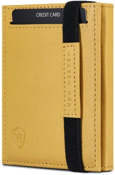 Von Heesen Slim Wallet RFID ohne M&uuml;nzfach/9 Kreditkartenf&auml;cher yellow